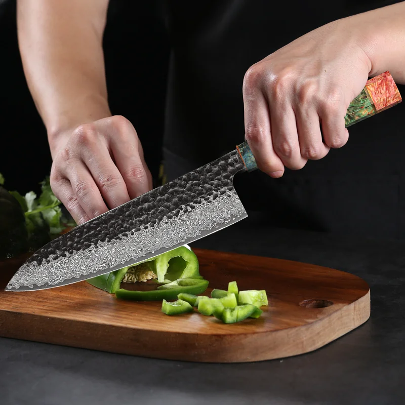 8 Inch Damascus Chef Tool with Composite Handle 3 8 Inch Damascus Chef Tool with Composite Handle - Image 3