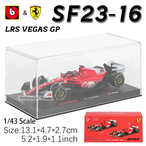 Bburago 1:43 Ferrari SF23 Charles Leclerc Model - Image 7