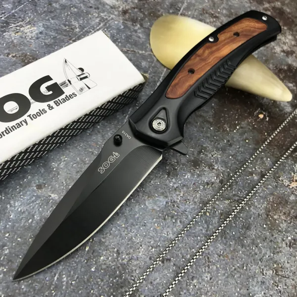 D2 Steel Folding Knife with Nylon Handle - Image 11