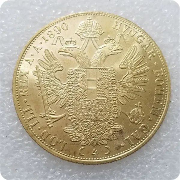 Austria Vintage Replica Gold Silver Coin 40mm - Image 8