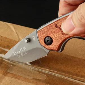BUCK X14 Wooden Handle Folding Pocket Knife