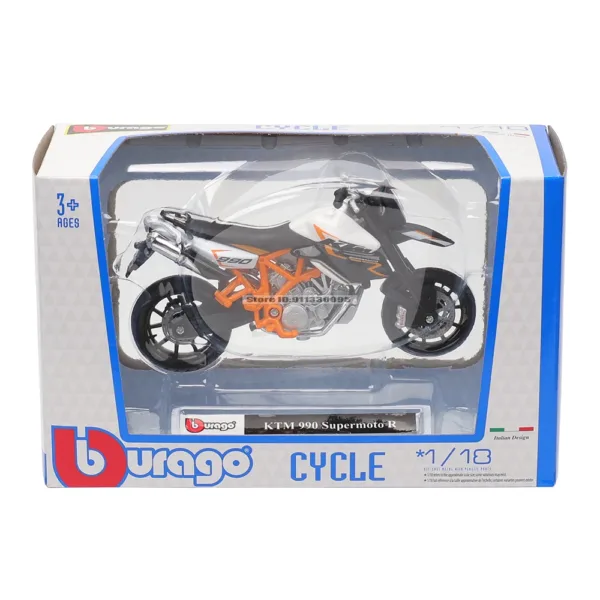 Bburago 1:18 KTM 990 Supermoto R Model - Image 6