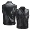 Men's Casual Faux Leather Biker Vest