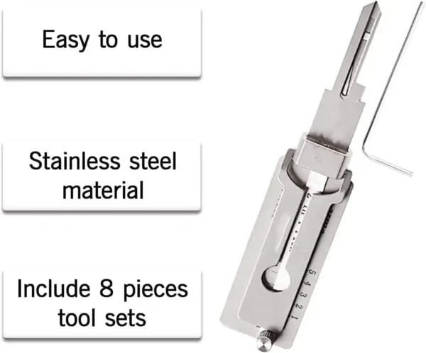 2-in-1 Stainless Steel Key Decoder Tool - Image 5