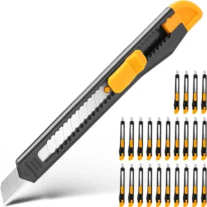 24-Pack Retractable Utility Knives with Blades