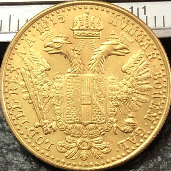 1915 Austria-Habsburg Gold Ducat Coin Replica - Image 3