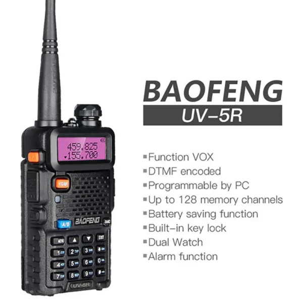 2pcs BAOFENG UV-5R Dual Band Walkie Talkies - Image 6