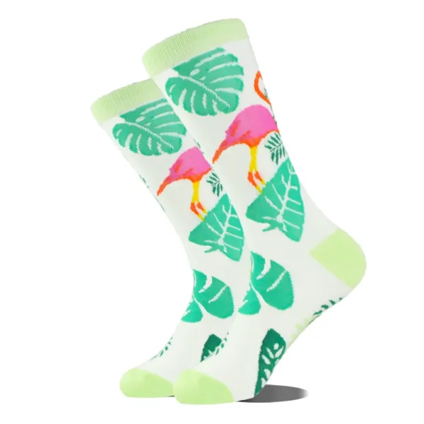 Funny Alien Planet Shark Design Cotton Socks - Image 32