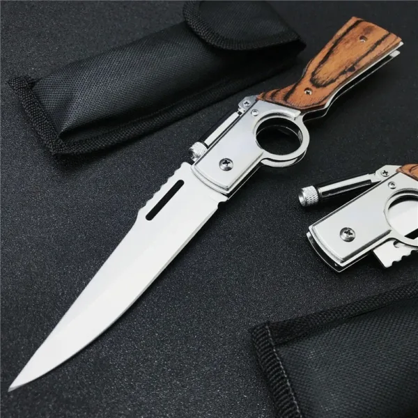 Folding Survival Knife with LED Light - Image 7