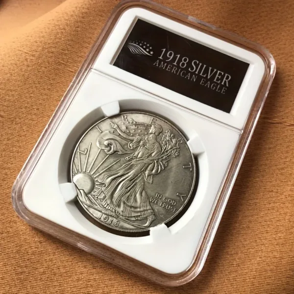 Liberty Goddess Vintage Silver Coin Replica