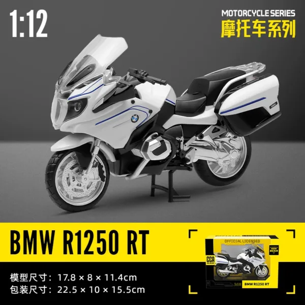 1:12 BMW S1000 RR Diecast Motorcycle Model - Image 19