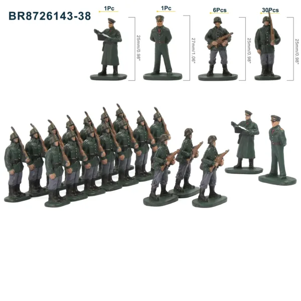 HO Scale 1:87 Military Figures Set of 20 - Image 10