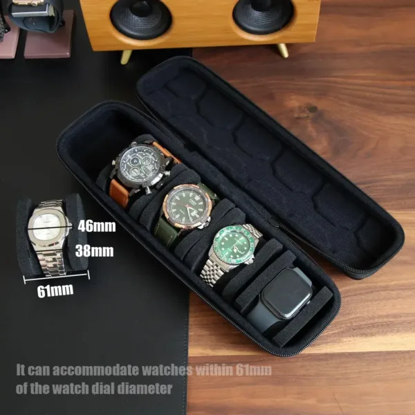 5 Slot Travel Watch Case for Men and Women - Image 4