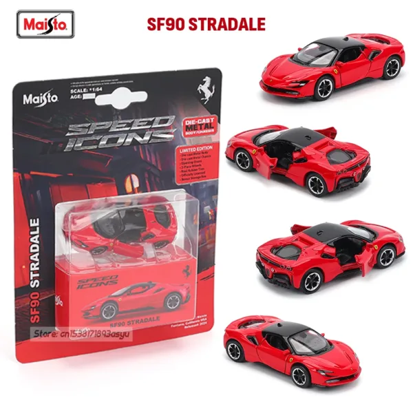 Maisto 1:64 Scale Ferrari SF90 Model Car - Image 10