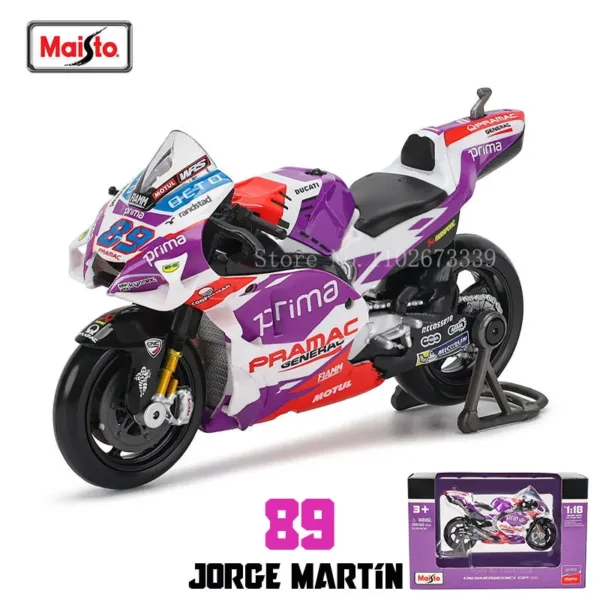 Maisto 1:18 Ducati Pramac Racing Model Motorcycle - Image 2