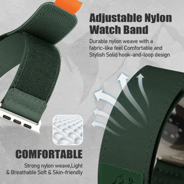 Nylon Trail Loop Apple Watch Band 38-49mm - Image 2