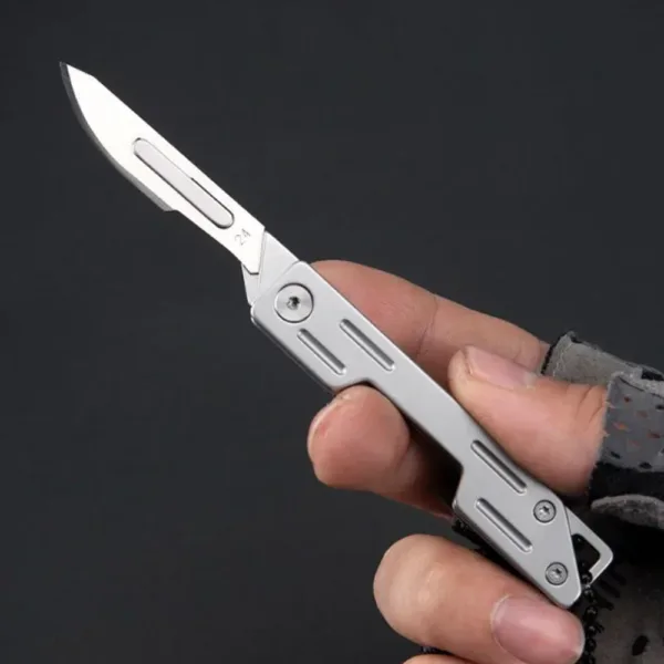 Mini Folding Surgical Knife with Steel Blade - Image 6