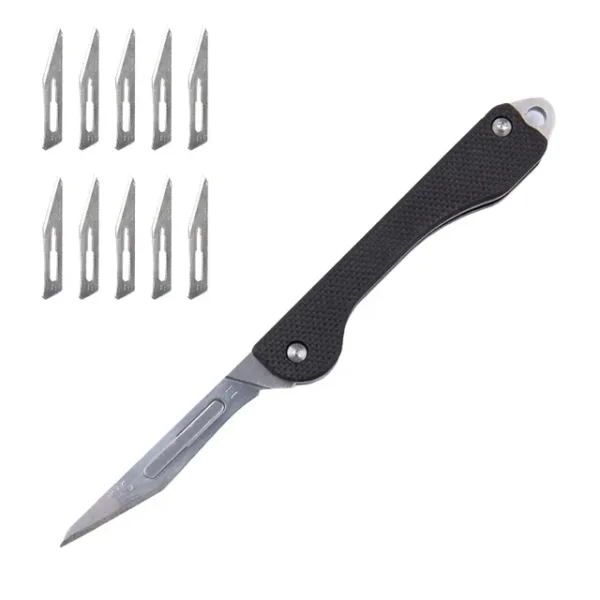 Portable Folding Knife with 10 Blades - Image 11
