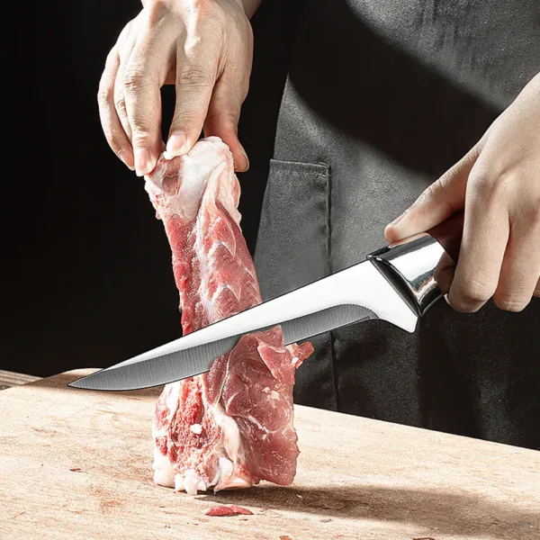 Stainless Steel Boning Knife with Sheath - Image 3