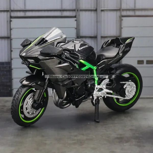 1:18 Kawasaki Ninja H2R Die-Cast Motorcycle Model - Image 6