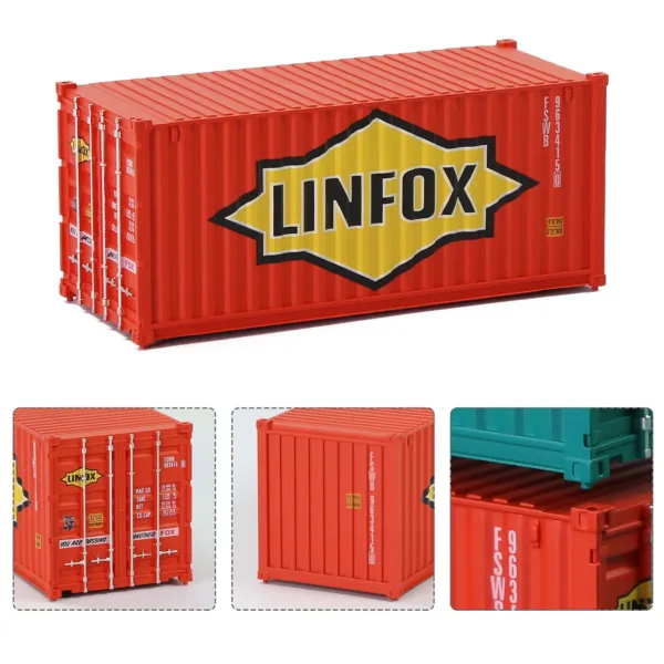 HO Scale 1:87 Shipping Container Set of 3 - Image 4