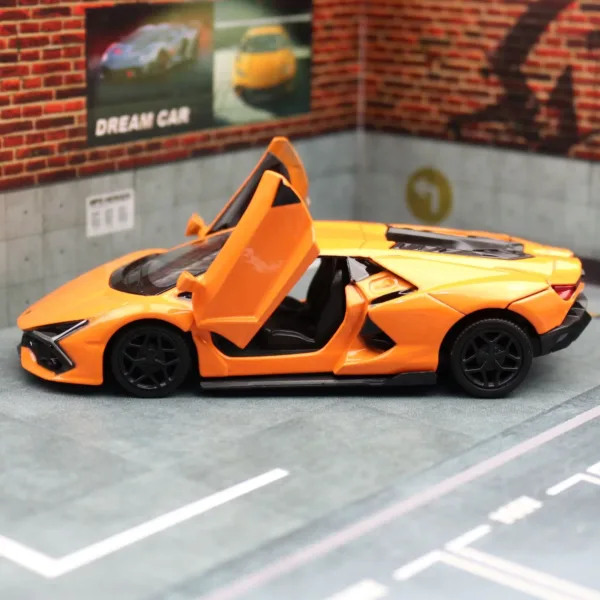 1/36 Scale Lamborghini Revuelto Model Car Orange - Image 2