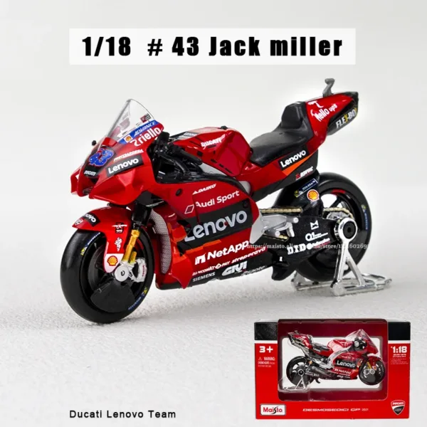 Maisto 1:18 Ducati Pramac Racing Model Motorcycle - Image 12