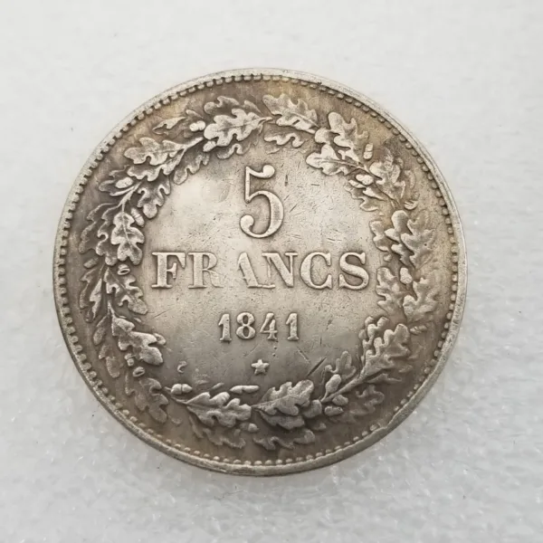 1841 Belgium Silver Coin Replica Collectible