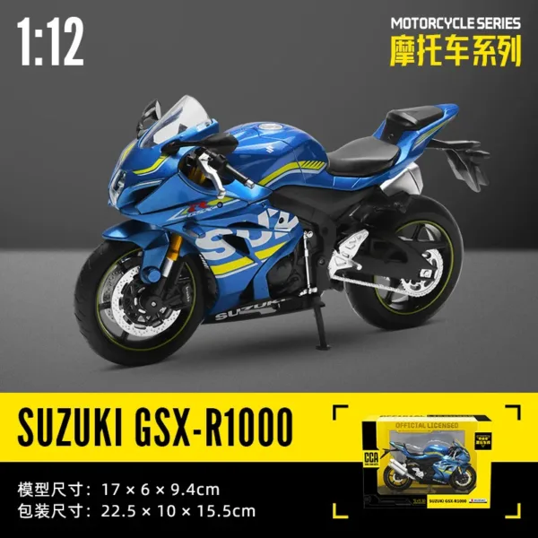 1:12 BMW S1000 RR Diecast Motorcycle Model - Image 18