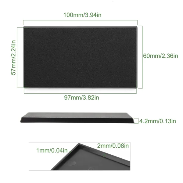 Evemodel 60x100mm Black Rectangle Bases Pack - Image 2