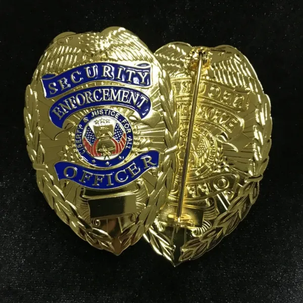 Gold Plated Security Officer Emblem Badge - Image 6