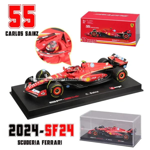 Bburago 1:43 Scale Ferrari SF24 Model Car - Image 4