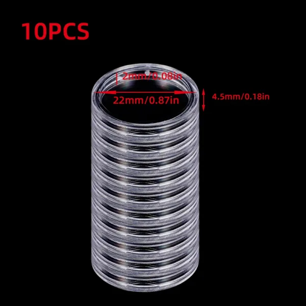 Clear Plastic Coin Storage Capsules Set - Image 8