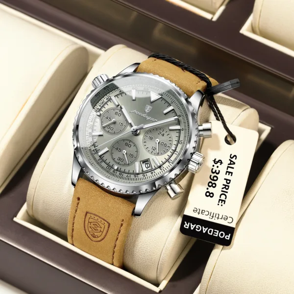 Luxury Quartz Waterproof Men's Watch with Chronograph - Image 8