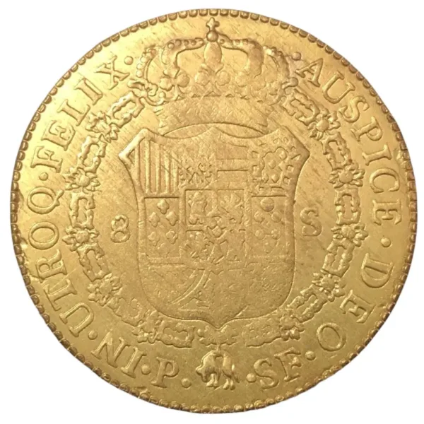 Colombia 8 Escudos Carlos IV Gold Replica Coin