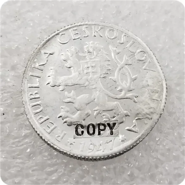 Czechoslovakia 1947 1 Koruna Replica Coin - Image 2