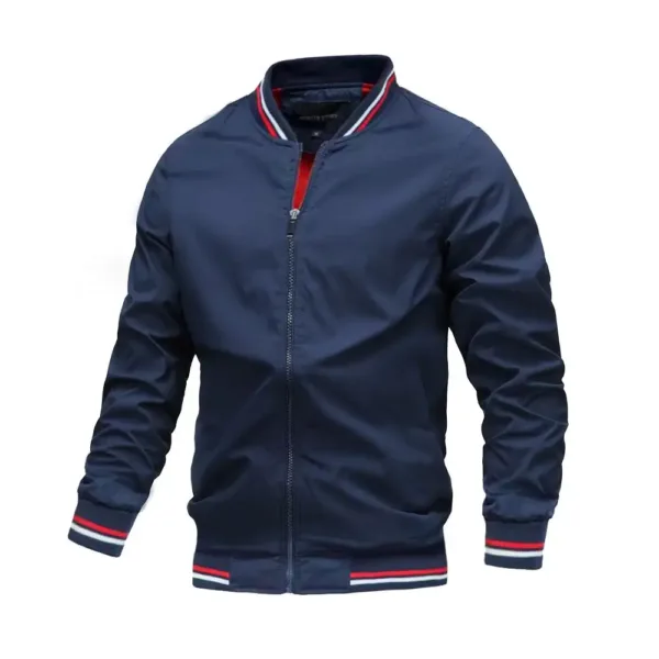 Men's Casual Slim Fit Bomber Jacket - Image 5