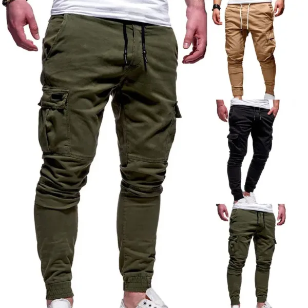 Loose-Fit Cargo Pants with Pockets for Men