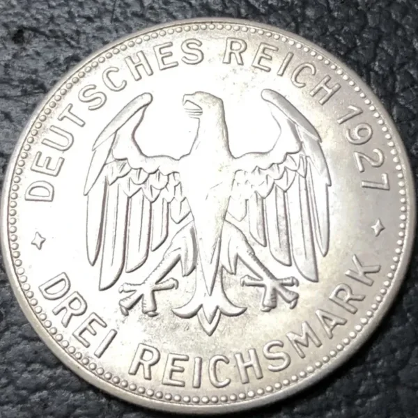 1927 Germany 3 Reichsmark Replica Coin - Image 3