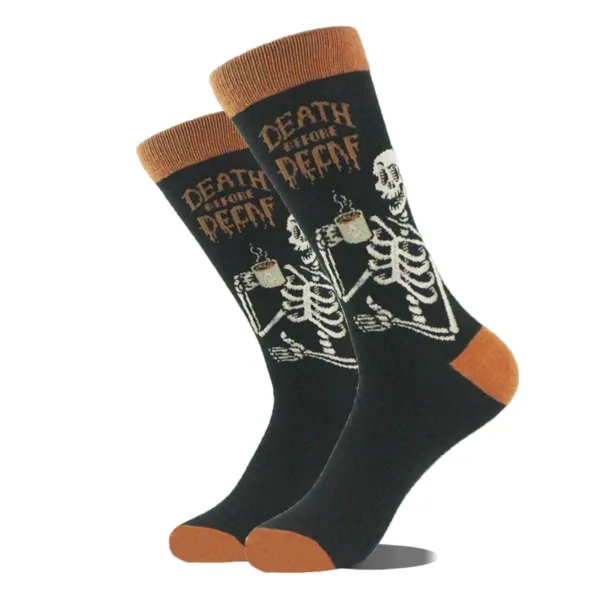 Funny Alien Planet Shark Design Cotton Socks - Image 37