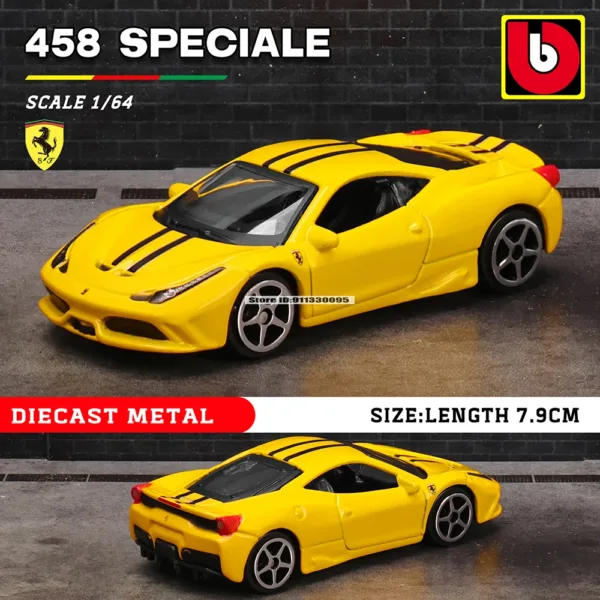 Bburago 1:64 Scale Ferrari Diecast Model Car - Image 4