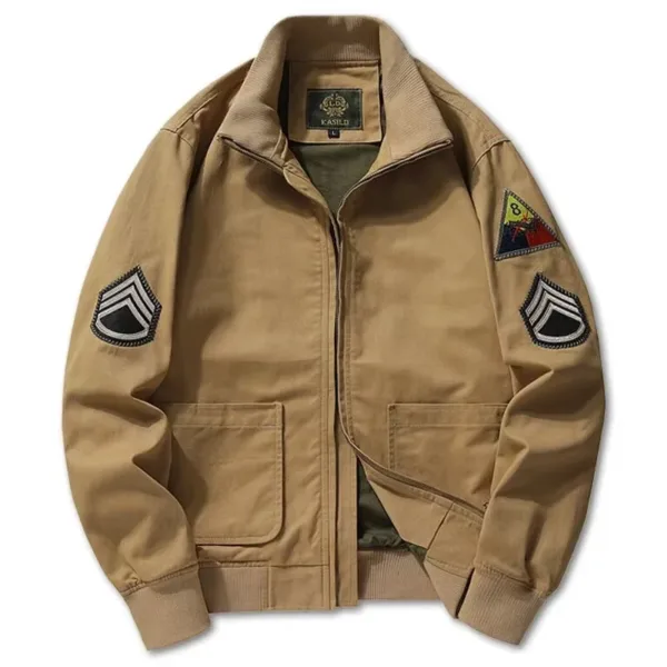 Men's Cotton Retro Tanker Jacket 6XL Size - Image 2