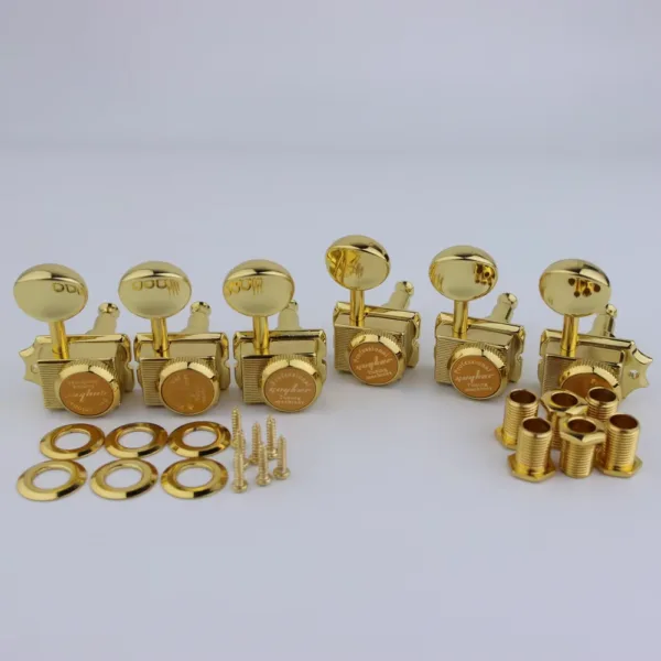 Gold Electric Guitar Tuning Pegs Set of Six