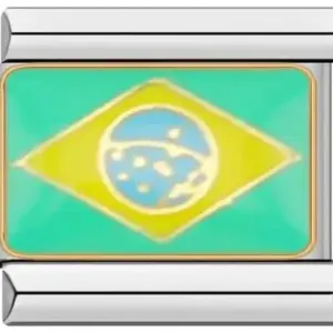 Italian Flag Charm Bracelet in Stainless Steel 38 2bccf7ea upscaled