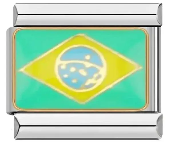 Italian Flag Charm Bracelet in Stainless Steel 16 Italian Flag Charm Bracelet in Stainless Steel - Image 16