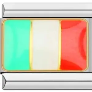Italian Flag Charm Bracelet in Stainless Steel 33 3c6e8171 upscaled