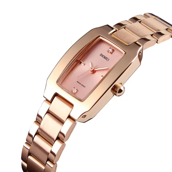 Silver Rhinestone Waterproof Quartz Watch