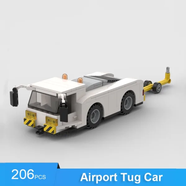 MOC Building Blocks Airport Tug Car Set 206PCS