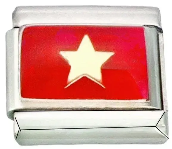 Italian Flag Charm Bracelet in Stainless Steel 18 Italian Flag Charm Bracelet in Stainless Steel - Image 18