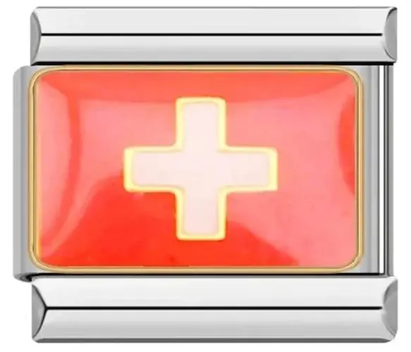 Italian Flag Charm Bracelet in Stainless Steel 15 Italian Flag Charm Bracelet in Stainless Steel - Image 15